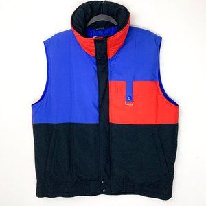 Vintage 90s Herman's Color Block Down Puffer Vest